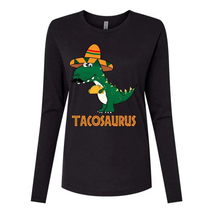 Taco Saurus Cinco De Mayo Dinosaur Womens Cotton Relaxed Long Sleeve T-Shirt