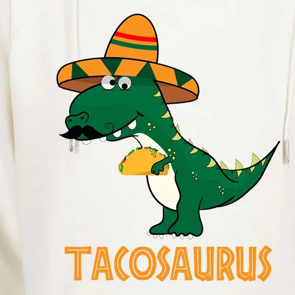 Taco Saurus Cinco De Mayo Dinosaur Womens Funnel Neck Pullover Hood