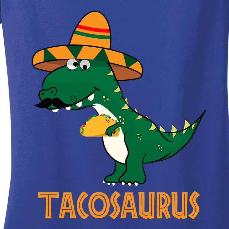 Taco Saurus Cinco De Mayo Dinosaur Women's V-Neck T-Shirt