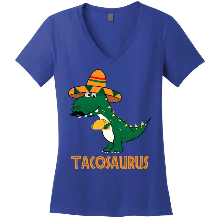 Taco Saurus Cinco De Mayo Dinosaur Women's V-Neck T-Shirt