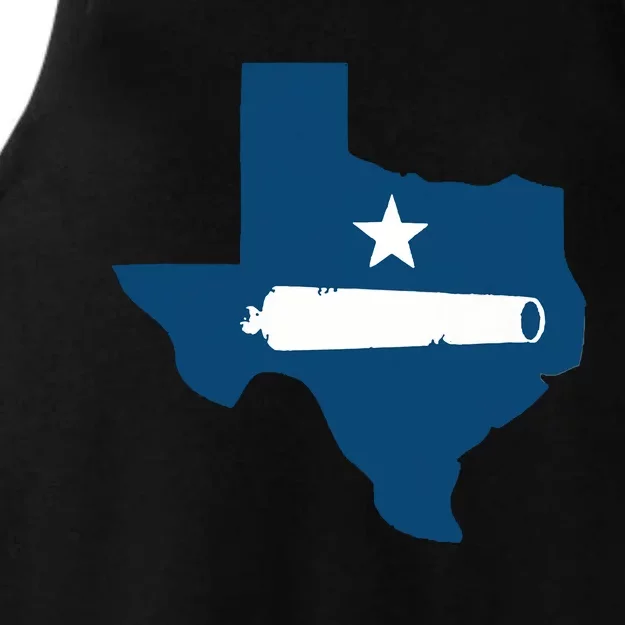 Texas State Come And Take It Flag Canon 1836 Ladies Tri-Blend Wicking Tank