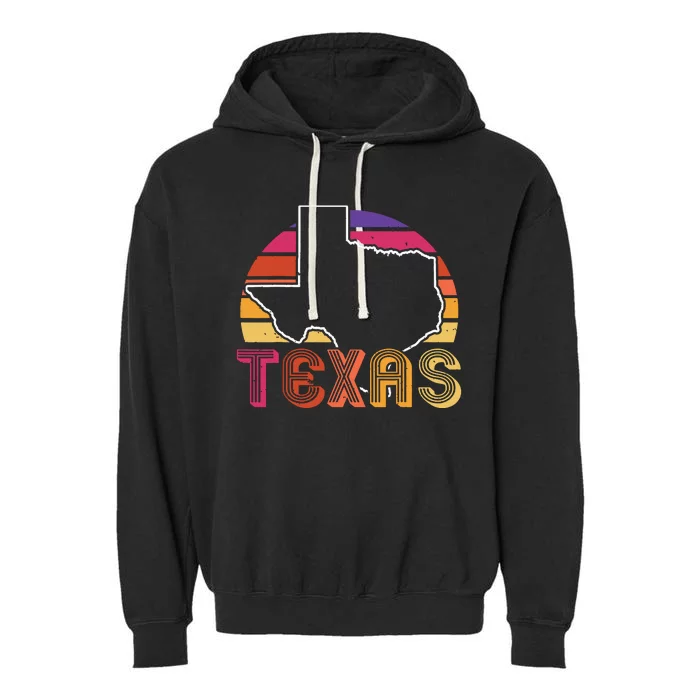 Texas State Country Retro Vintage Garment-Dyed Fleece Hoodie