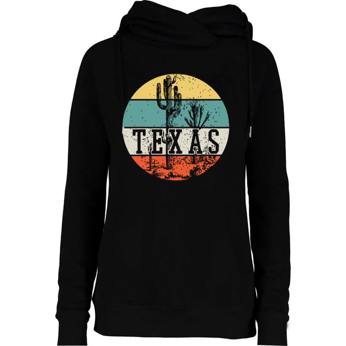 Texas State Country Retro Vintage Womens Funnel Neck Pullover Hood