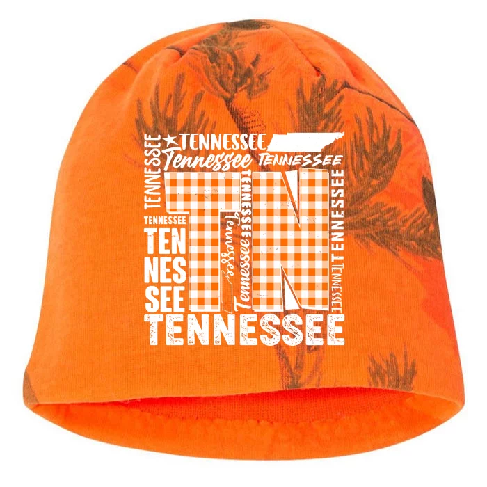 Tennessee State College Sports Fan Word Text Art Kati - Camo Knit Beanie