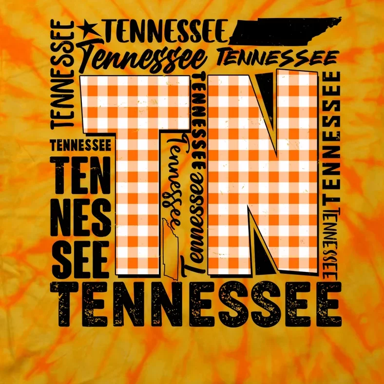 Tennessee State College Sports Fan Word Text Art Tie-Dye T-Shirt