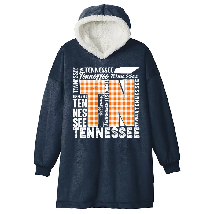 Tennessee State College Sports Fan Word Text Art Hooded Wearable Blanket