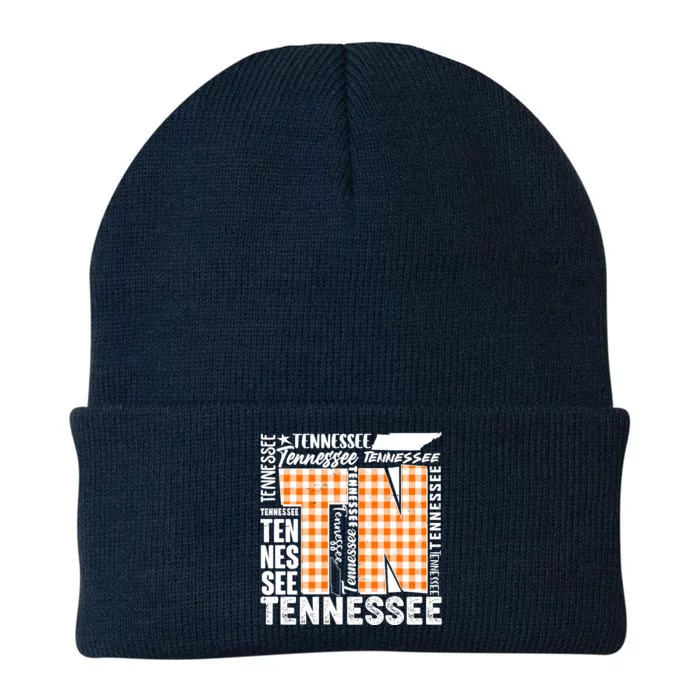 Tennessee State College Sports Fan Word Text Art Knit Cap Winter Beanie