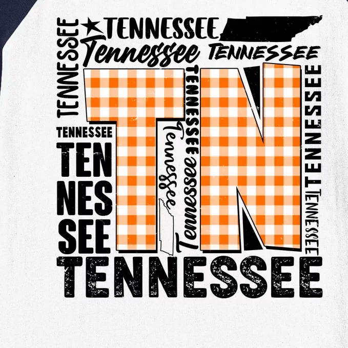 Tennessee State College Sports Fan Word Text Art Baseball Sleeve Shirt