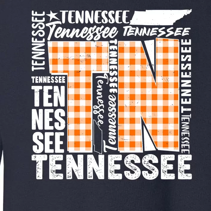 Tennessee State College Sports Fan Word Text Art Toddler Sweatshirt