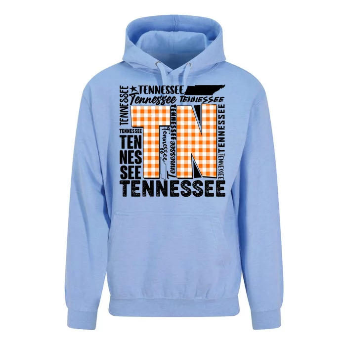 Tennessee State College Sports Fan Word Text Art Unisex Surf Hoodie