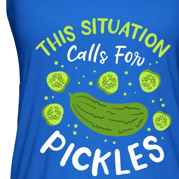 This Situation Calls For Pickles Cucumber Meaningful Gift Ladies Essential Flowy Tank