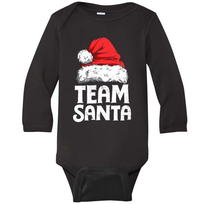 Team Santa Christmas Squad Family Matching Pajamas Boy Baby Long Sleeve Bodysuit