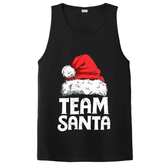 Team Santa Christmas Squad Family Matching Pajamas Boy Performance Tank