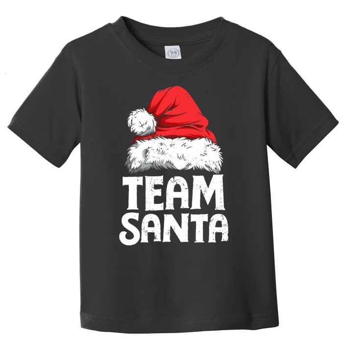 Team Santa Christmas Squad Family Matching Pajamas Boy Toddler T-Shirt