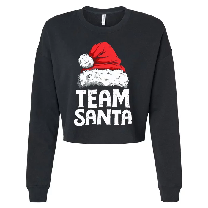 Team Santa Christmas Squad Family Matching Pajamas Boy Cropped Pullover Crew