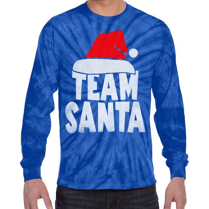 Team Santa Christmas Squad Family Matching Pajamas Tie-Dye Long Sleeve Shirt