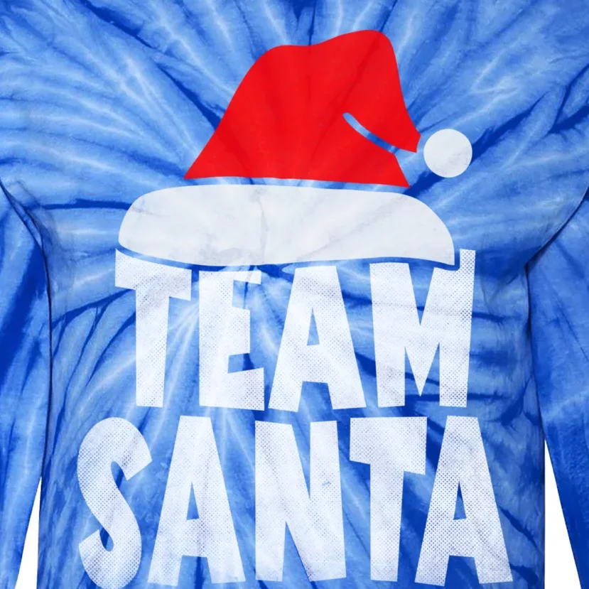 Team Santa Christmas Squad Family Matching Pajamas Tie-Dye Long Sleeve Shirt