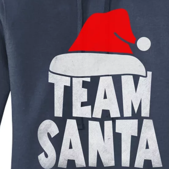 Team Santa Christmas Squad Family Matching Pajamas Women's Pullover Hoodie