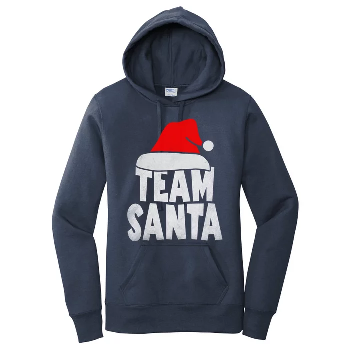 Team Santa Christmas Squad Family Matching Pajamas Women's Pullover Hoodie