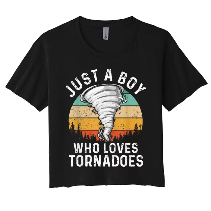 Tornado Storm Chasing Twister Hurricane Women's Crop Top Tee