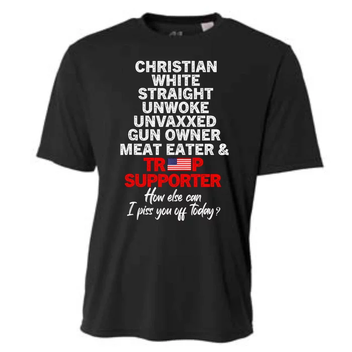 Trump Supporter Christian White Straight Unwoke Unvaxxed Cooling Performance Crew T-Shirt