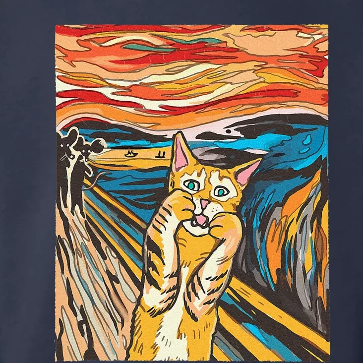 The Scream Cat Parody Funny Cat Parody Art Painting Toddler Hoodie