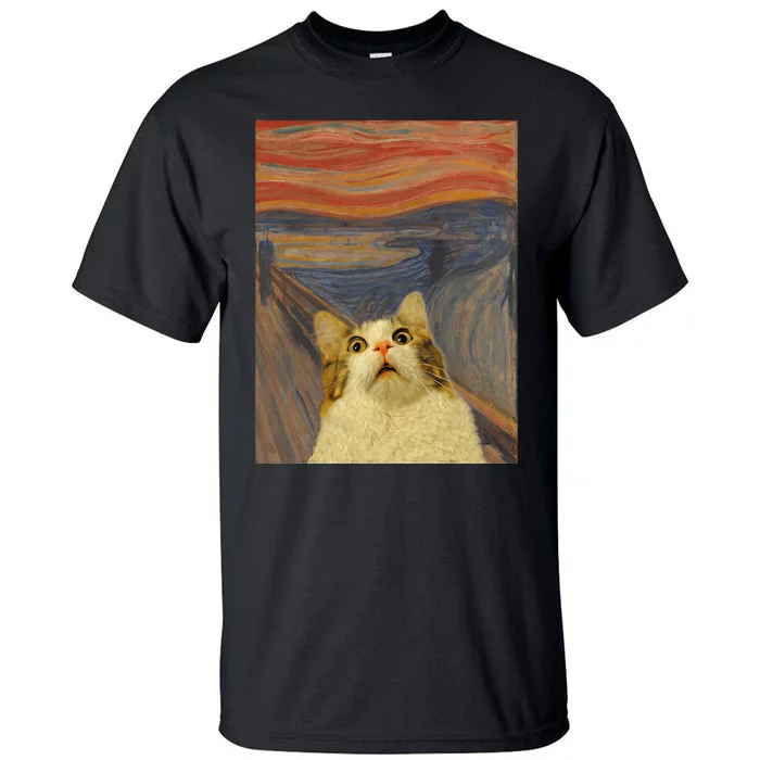 The Scream Cat Funny Classic Painting Tall T-Shirt