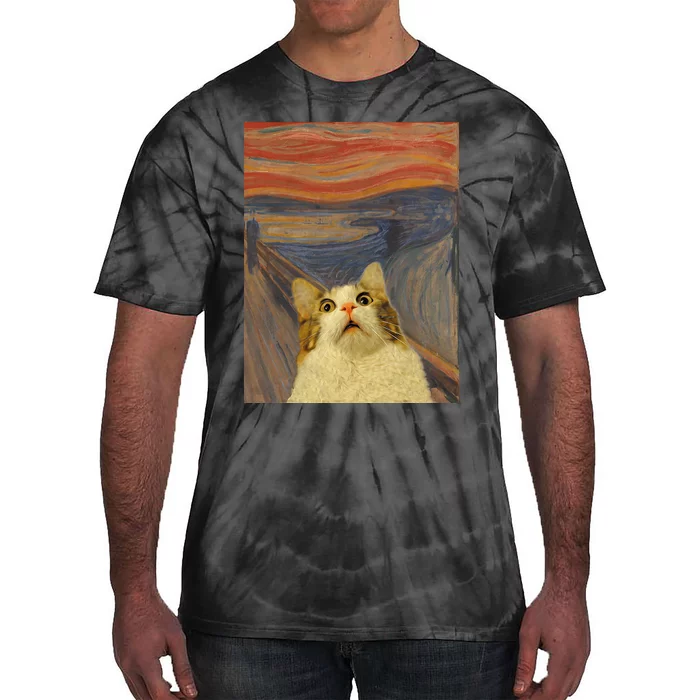 The Scream Cat Funny Classic Painting Tie-Dye T-Shirt