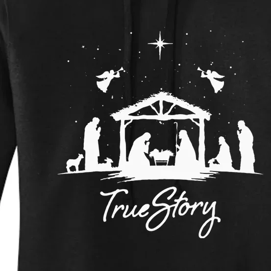 True Story Christmas Nativity Jesus Christian Women's Pullover Hoodie