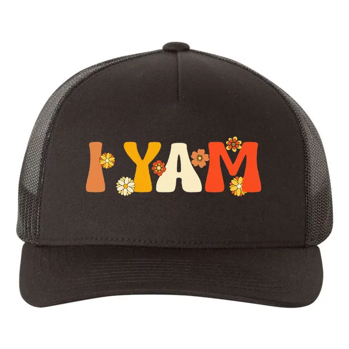 Thanksgiving S Couples Sweet Potato I Yam Groovy Flower Yupoong Adult 5-Panel Trucker Hat