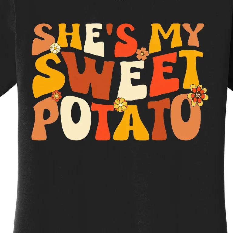 Thanksgiving S Couples Sweet Potato I Yam Women's T-Shirt