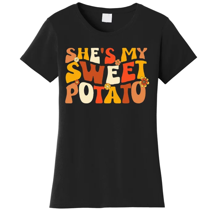 Thanksgiving S Couples Sweet Potato I Yam Women's T-Shirt