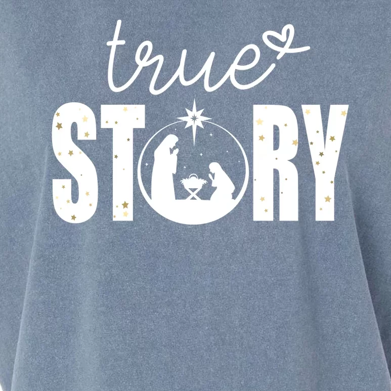 True Story Christmas Holy Christian Garment-Dyed Women's Muscle Tee