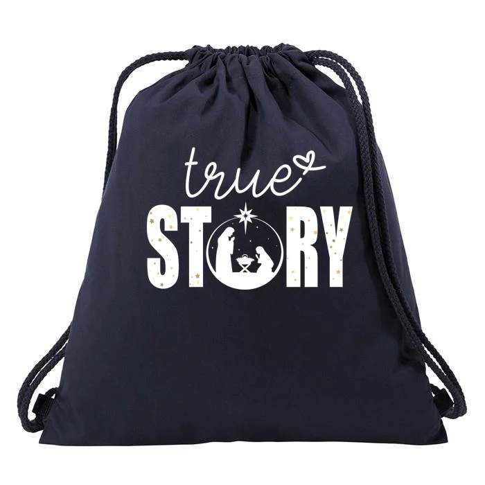 True Story Christmas Holy Christian Drawstring Bag