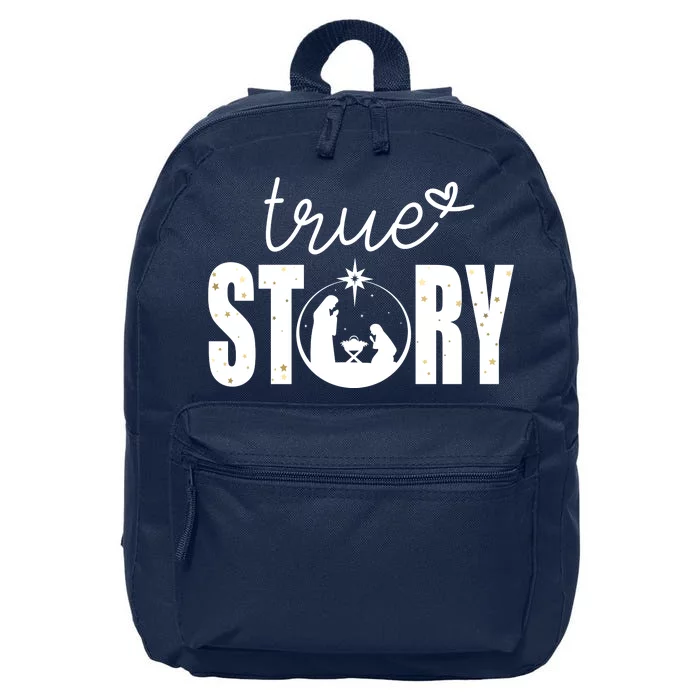 True Story Christmas Holy Christian 16 in Basic Backpack