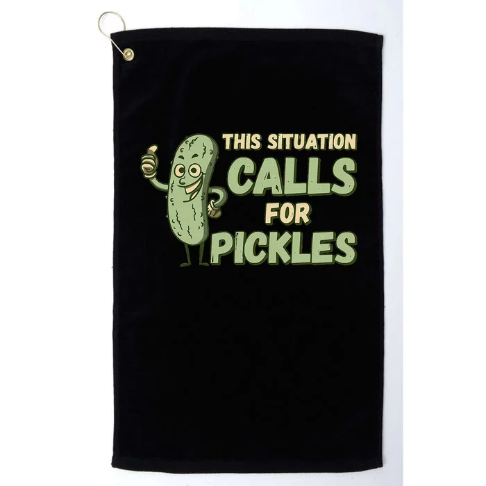 This Situation Calls For Pickles Funny Pickle Platinum Collection Golf Towel