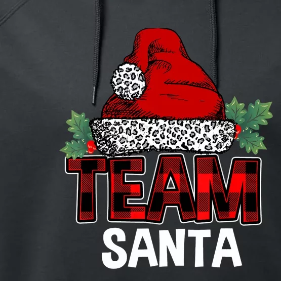 Team Santa Christmas Family Matching Pajamas Gift Boys Girls Performance Fleece Hoodie