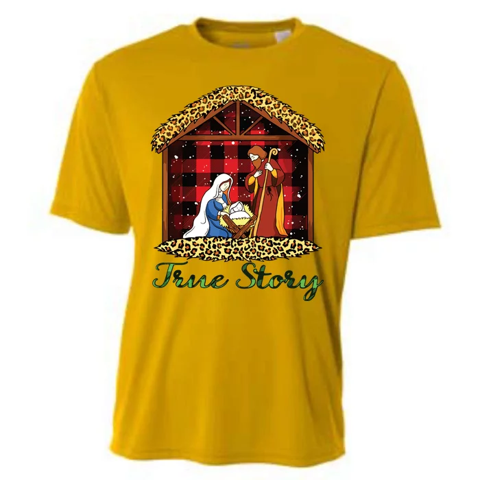 True Story Christmas Nativity Jesus Christian Christmas Cooling Performance Crew T-Shirt