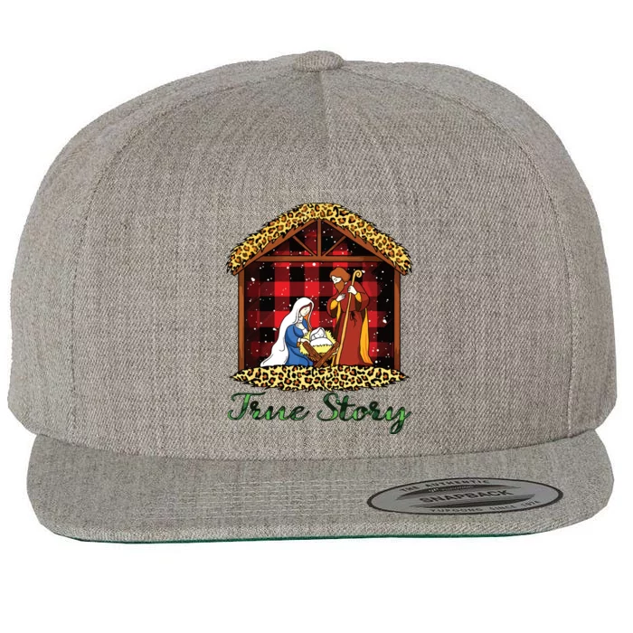 True Story Christmas Nativity Jesus Christian Christmas Wool Snapback Cap