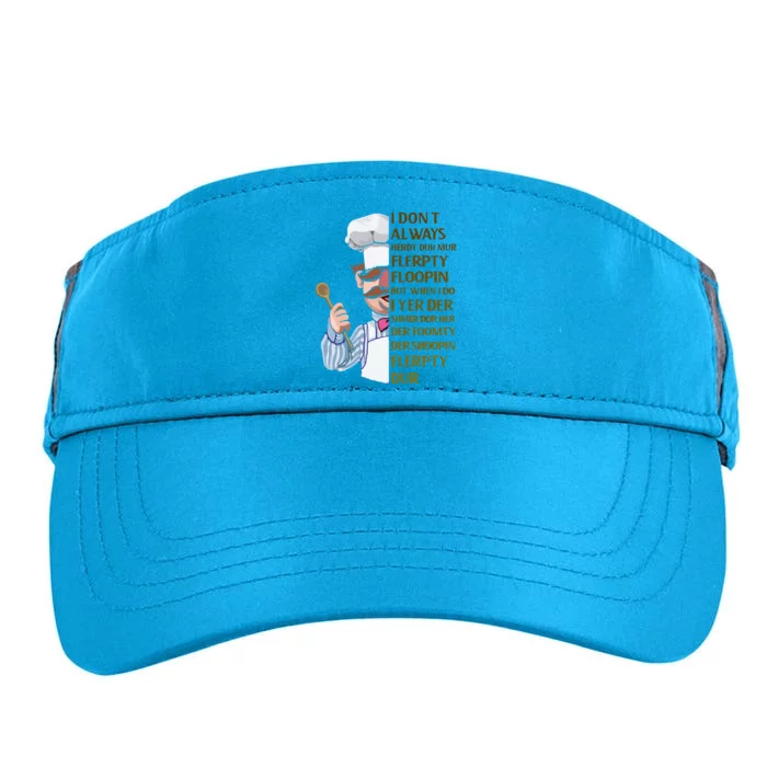 The Swedish Chef I Dont Always Herdy Dur Mur Adult Drive Performance Visor