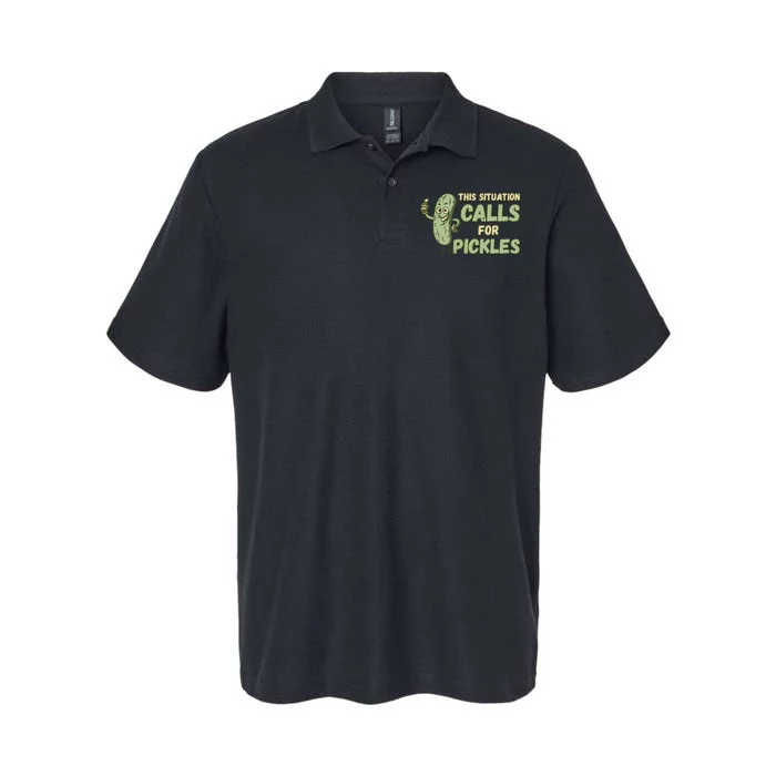 This Situation Calls For Pickles Funny Pickle Softstyle Adult Sport Polo