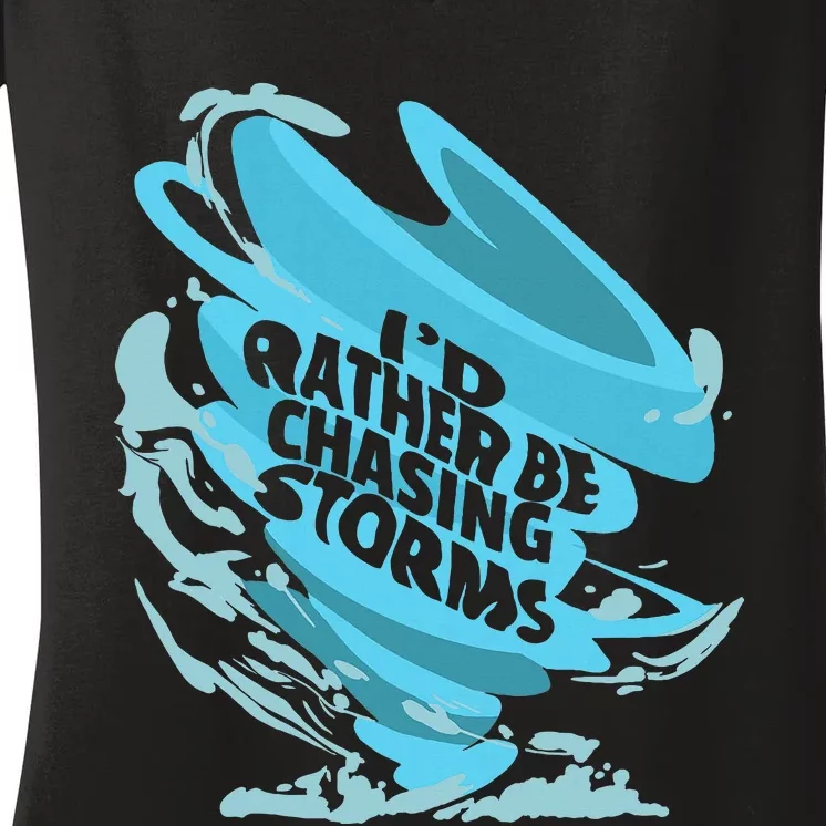 Tornado Storm Chaser Meterology Women's V-Neck T-Shirt