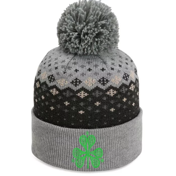 Tennis Shamrock Clover St Patricks Day Celebration Gift The Baniff Cuffed Pom Beanie