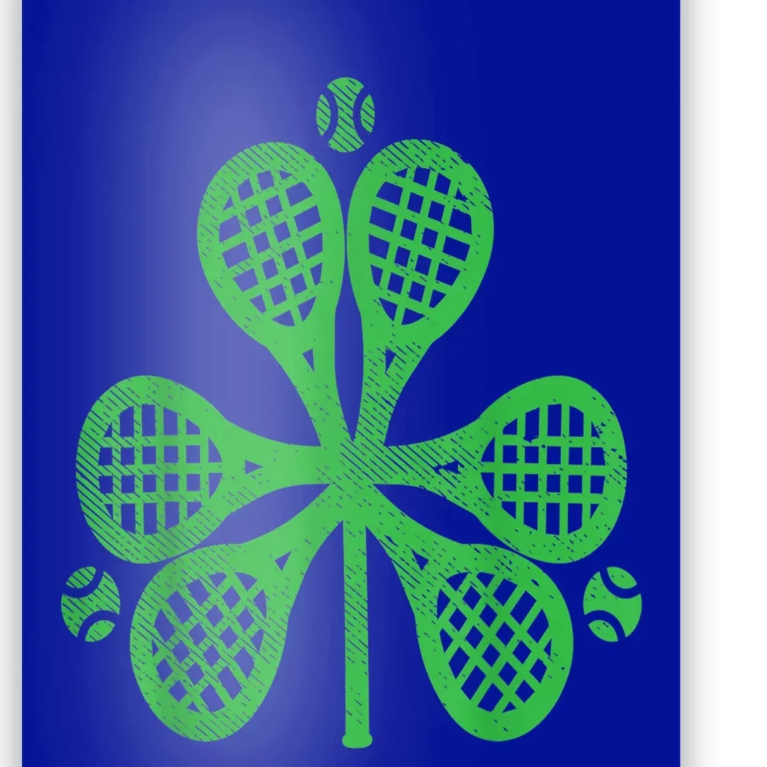 Tennis Shamrock Clover St Patricks Day Celebration Gift Poster