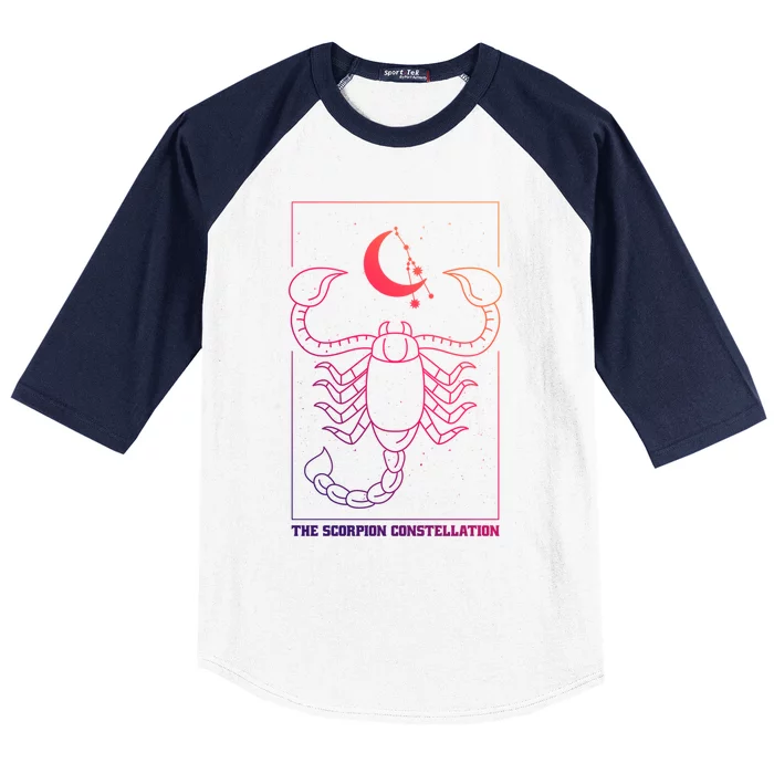 The Scorpion Constellation Zodiac Horoscope Scorpio Gift Baseball Sleeve Shirt