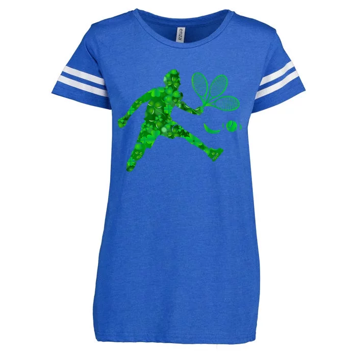 Tennis Shamrock Clover St Patricks Day Tennis Player Coach Gift Enza Ladies Jersey Football T-Shirt