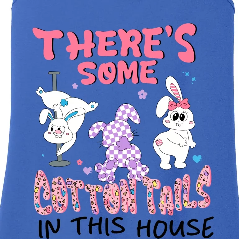 ThereS Some Cotton Tails In This House Cute Bunny Easter Day Ladies Essential Tank