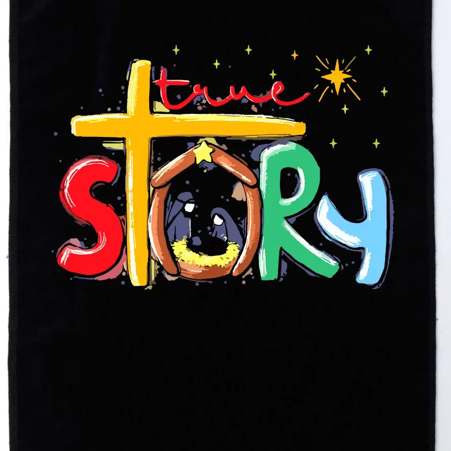 True Story Christmas Nativity Jesus Christian Platinum Collection Golf Towel