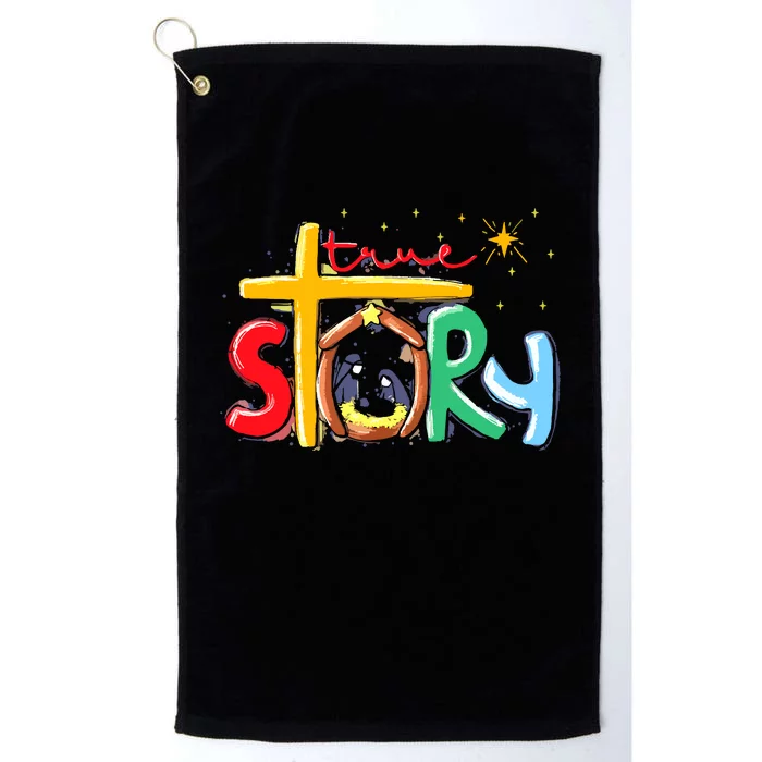 True Story Christmas Nativity Jesus Christian Platinum Collection Golf Towel