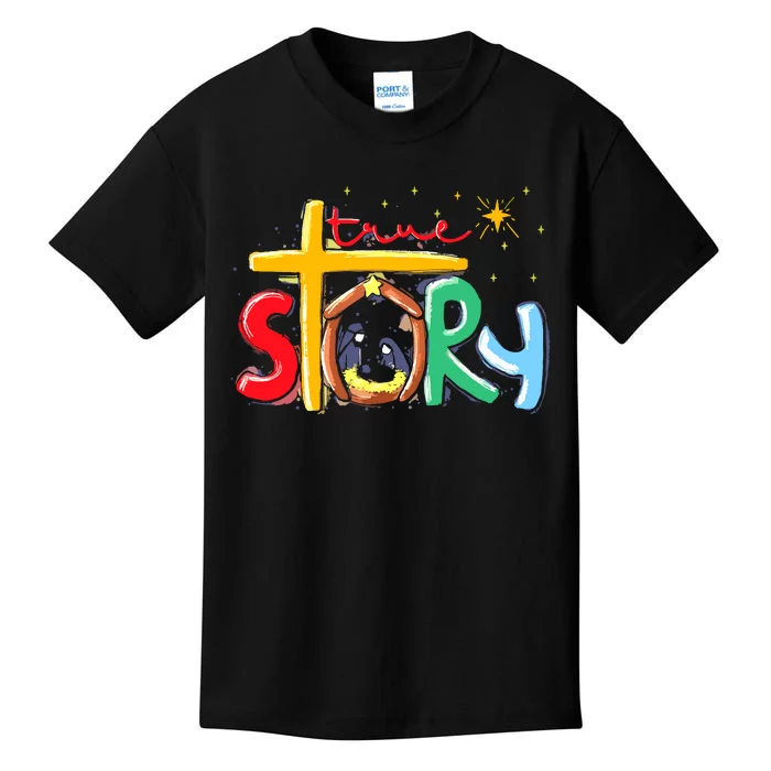 True Story Christmas Nativity Jesus Christian Kids T-Shirt